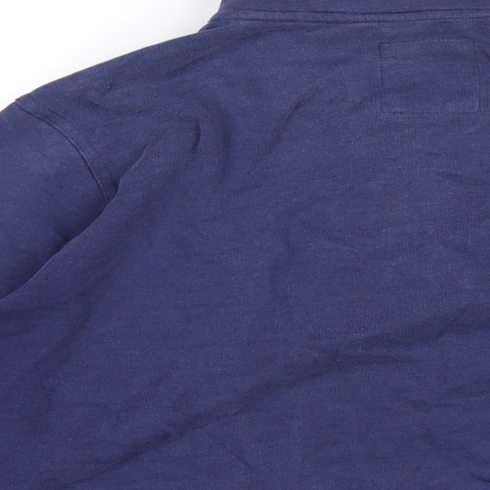 Crew Clothing Mens Blue Cotton Pullover Sweatshirt Size M