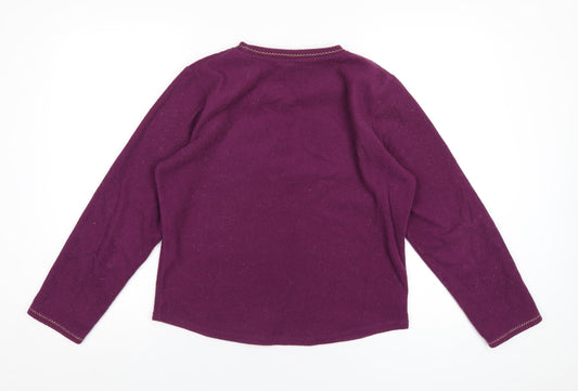 Disney Womens Purple Polyester Pullover Sweatshirt Size 10 Pullover - Winnie the Pooh