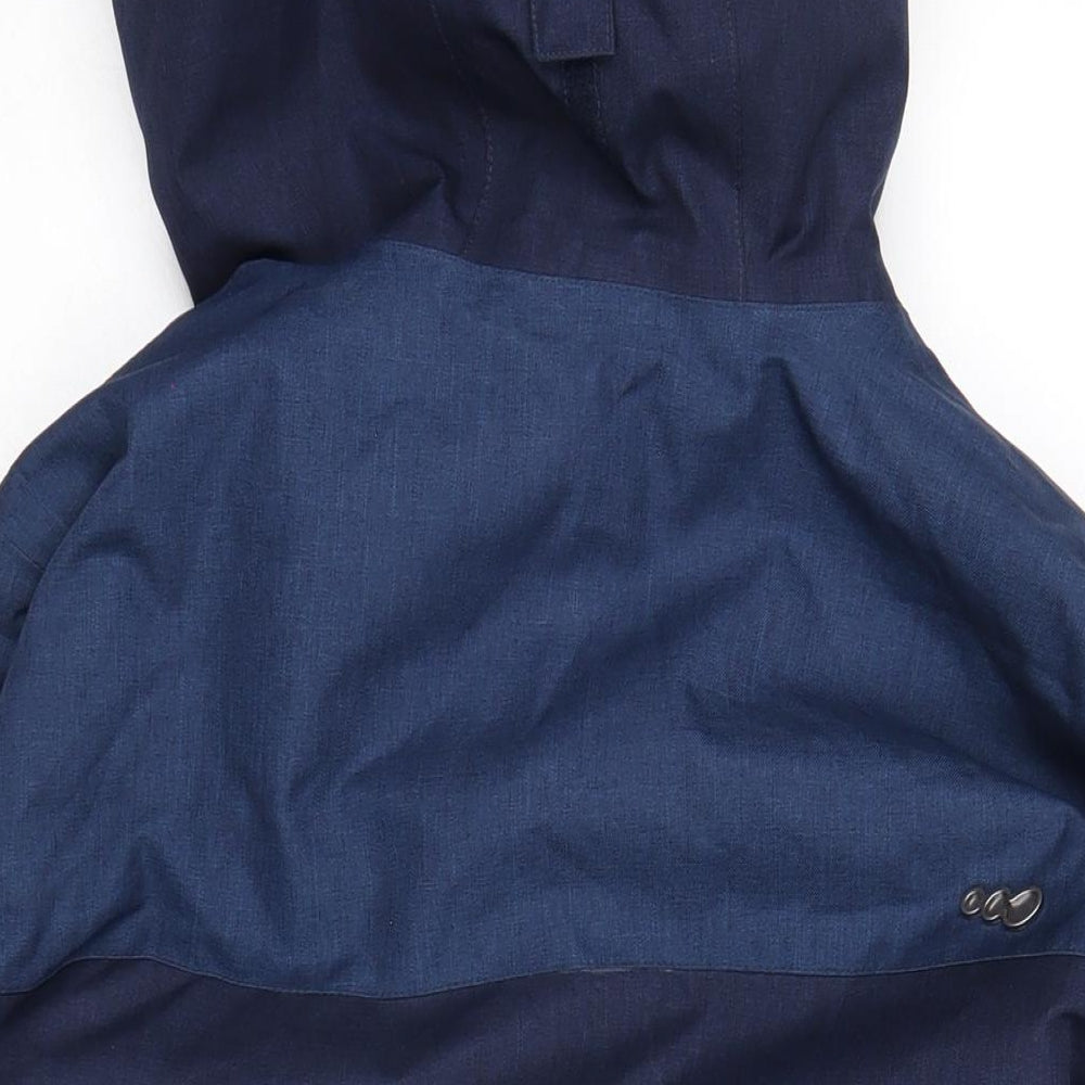 DECATHLON Mens Blue Rain Coat Coat Size S Zip
