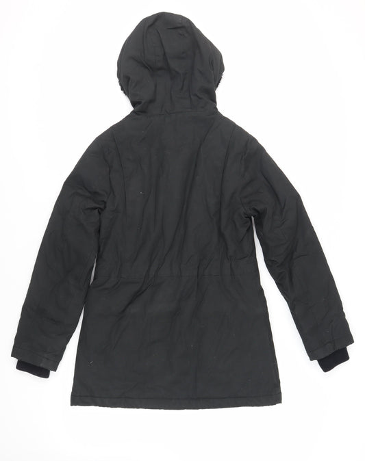 Eastpak Womens Black Jacket Size S Zip - Hooded Logo