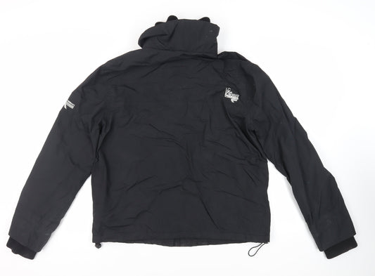 Lee Cooper Mens Black Jacket Size L Zip - Zipped Pockets