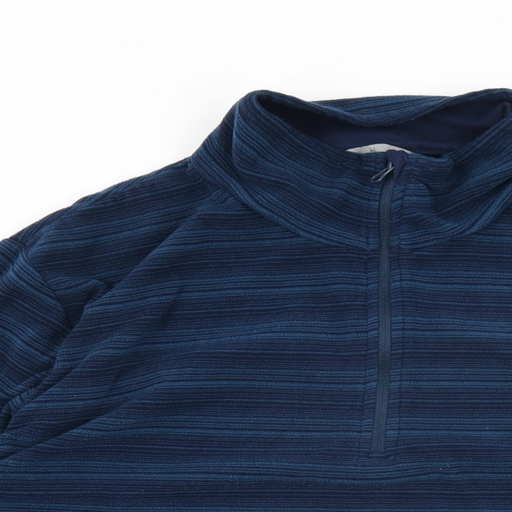 Hi Gear Mens Blue Striped Polyester Pullover Sweatshirt Size XL