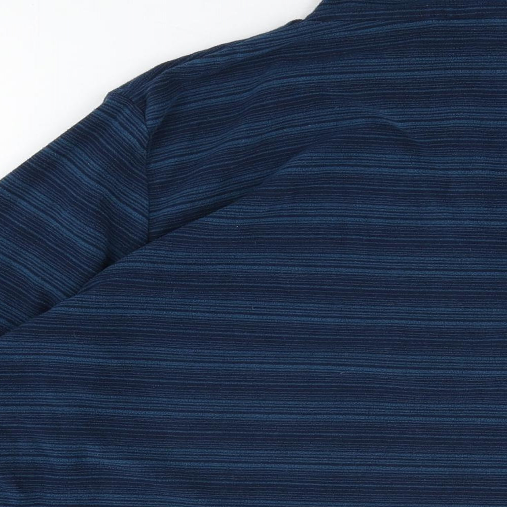 Hi Gear Mens Blue Striped Polyester Pullover Sweatshirt Size XL