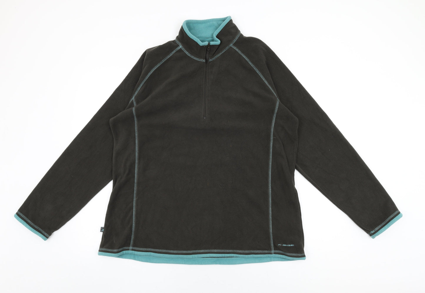 Mountain Life Womens Brown Polyester Pullover Sweatshirt Size 20 Zip