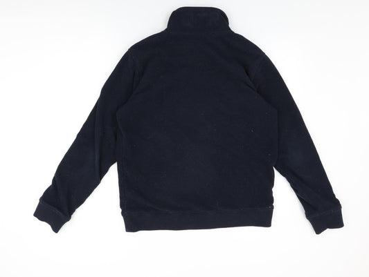 Quebramar Womens Black Polyester Full Zip Sweatshirt Size M Zip