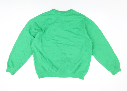 Star Wars Mens Green Cotton Pullover Sweatshirt Size L - Darth Vader, Christmas Jumper