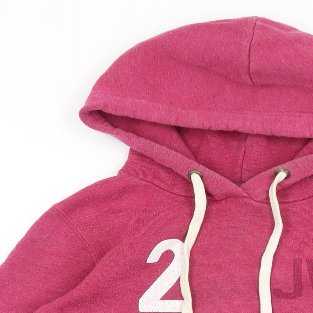 Jack Wills Womens Pink Cotton Pullover Hoodie Size 8 Pullover - Jack Wills Logo