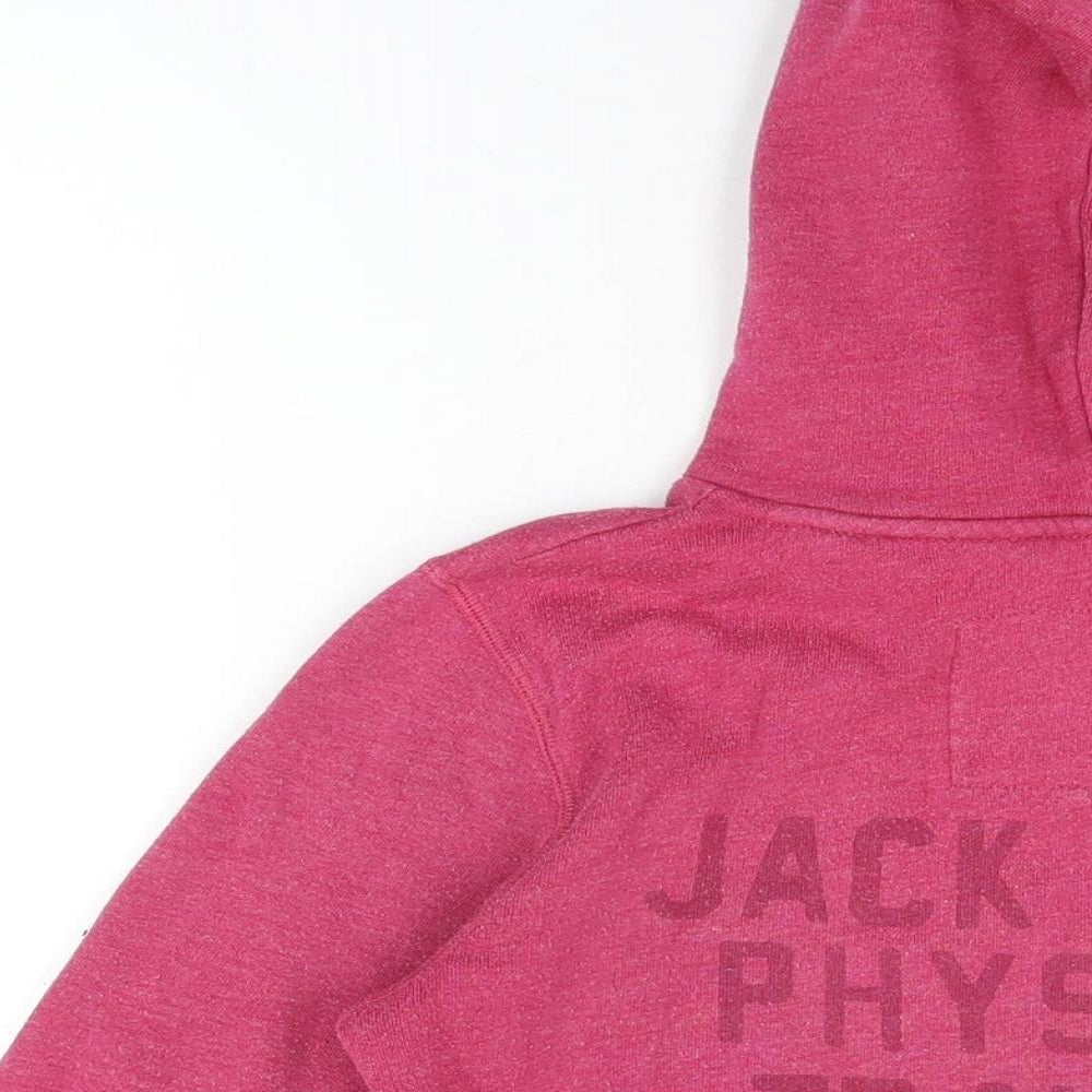 Jack Wills Womens Pink Cotton Pullover Hoodie Size 8 Pullover - Jack Wills Logo