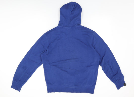 Slazenger Mens Blue Cotton Pullover Hoodie Size M