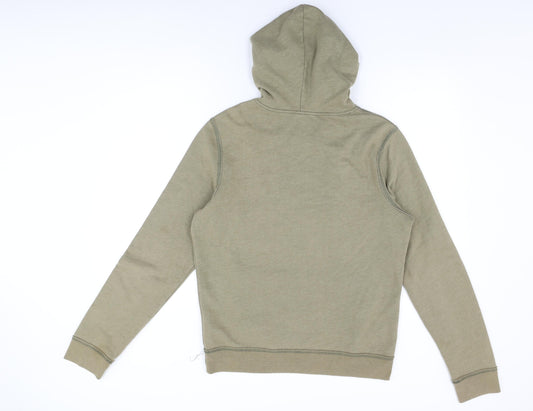 Hollister Mens Green Cotton Pullover Hoodie Size S - Hollister Logo