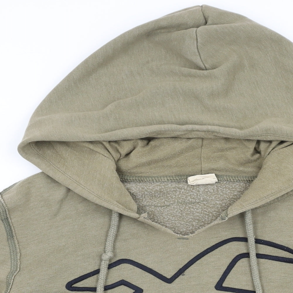 Hollister Mens Green Cotton Pullover Hoodie Size S - Hollister Logo