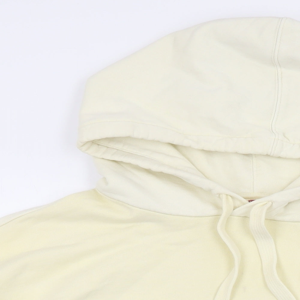 Levi's Womens Yellow Cotton Pullover Hoodie Size M Pullover
