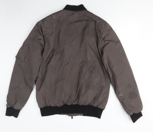 11 Degrees Grey Bomber Jacket, Casual, Size S, Urban Style