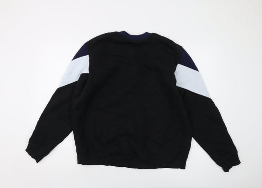Boohoo Mens Black Cotton Pullover Sweatshirt Size XL