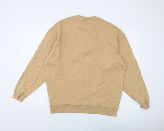 ASOS Mens Beige Cotton Pullover Sweatshirt Size M