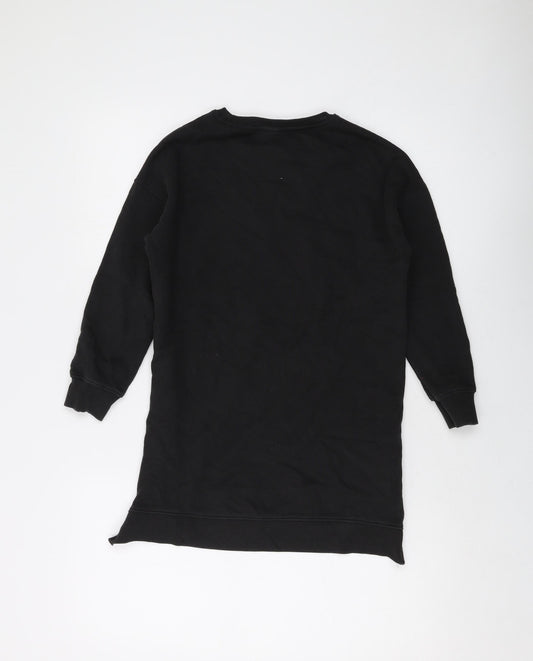 NEXT Girls Black Cotton Pullover Sweatshirt Size 9 Years Pullover
