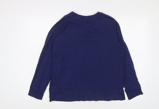DOMYOS Womens Blue Cotton Pullover Sweatshirt Size XL Pullover