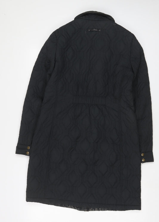 Lands' End Womens Black Quilted Jacket Size XS Zip
