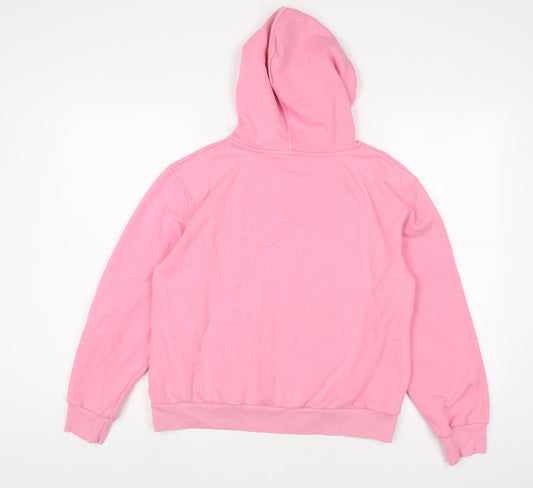 Marks and Spencer Womens Pink Cotton Pullover Hoodie Size 10 Pullover - Bonjour