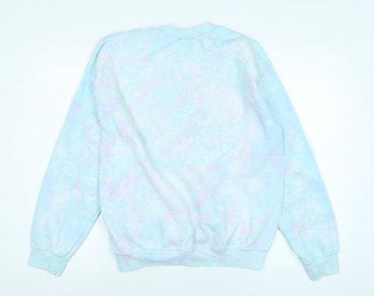 rachet Womens Blue Polyester Pullover Sweatshirt Size M - Logo
