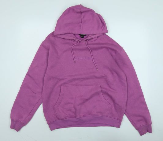 PRETTYLITTLETHING Womens Purple Polyester Pullover Hoodie Size S