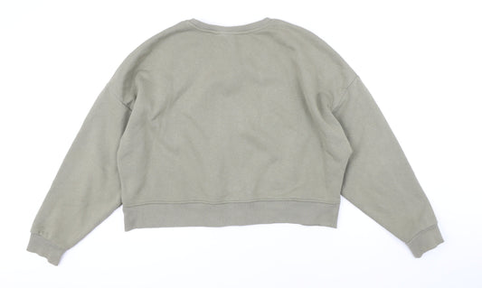 Disney Womens Green Cotton Pullover Sweatshirt Size M