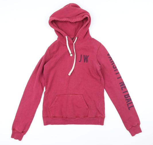 Jack Wills Womens Purple Cotton Pullover Hoodie Size 10