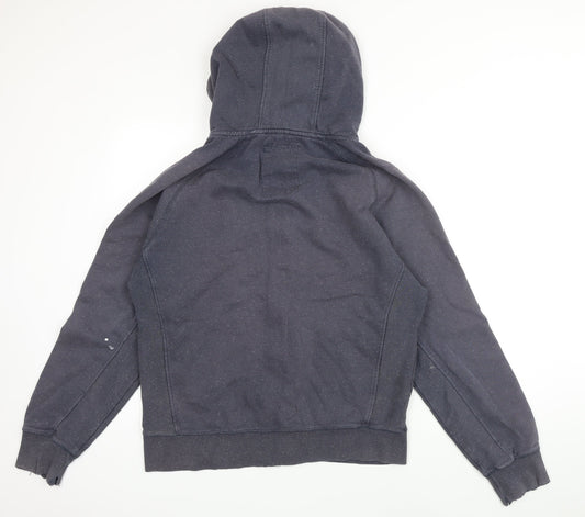 Crosshatch Mens Blue Geometric Cotton Full Zip Hoodie Size XL