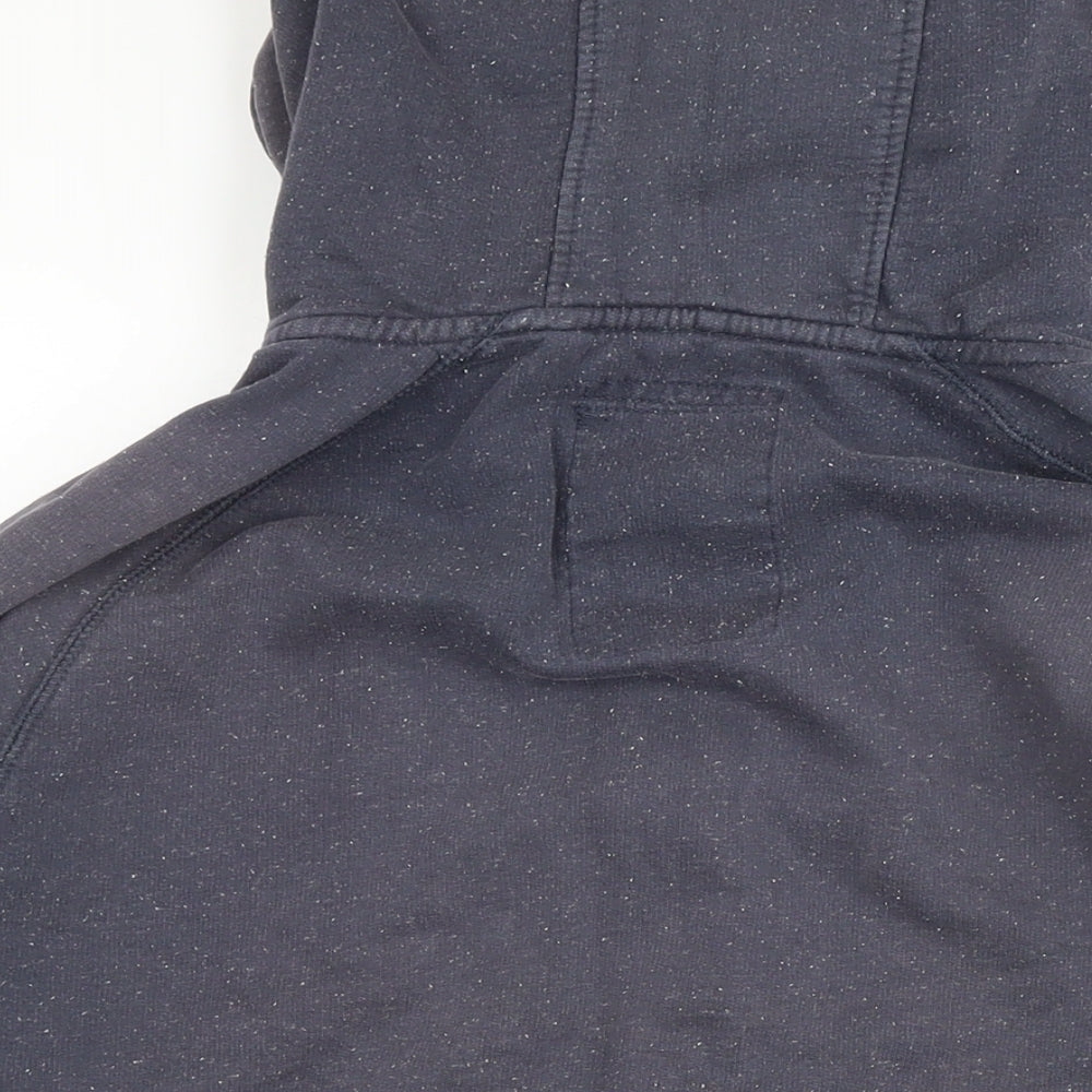 Crosshatch Mens Blue Geometric Cotton Full Zip Hoodie Size XL