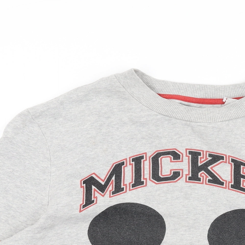 Disney Womens Grey Cotton Pullover Sweatshirt Size S Pullover