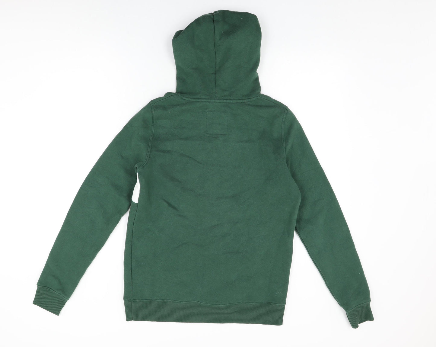 Hollister Mens Green Cotton Pullover Hoodie Size S - Hollister Logo