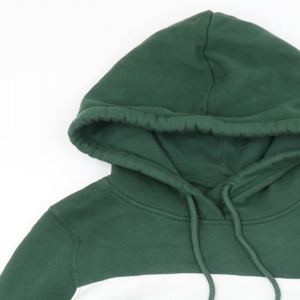 Hollister Mens Green Cotton Pullover Hoodie Size S - Hollister Logo