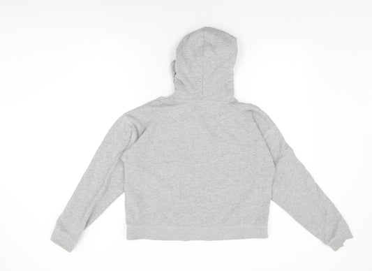 Jack Wills Womens Grey Cotton Pullover Hoodie Size 12 Pullover