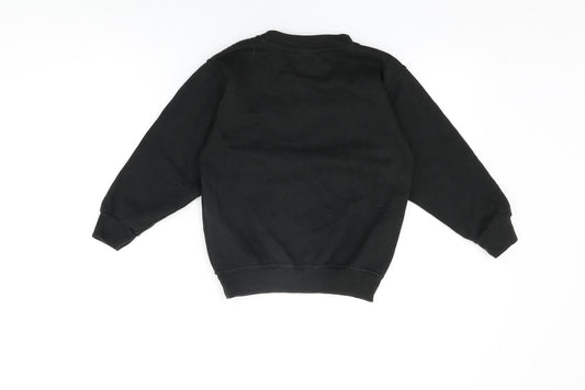 Stranger Things Girls Black Cotton Pullover Sweatshirt Size M Pullover - Stranger Things, Christmas Jumper