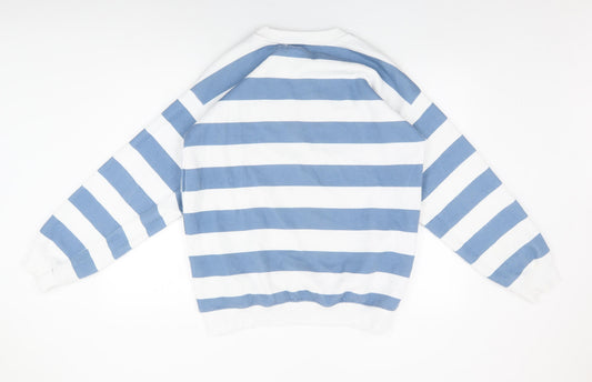 Daisy Street Womens White Striped Cotton Pullover Sweatshirt Size 8 Pullover - Los Angeles
