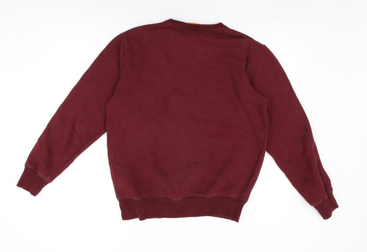 ellesse Mens Red Cotton Pullover Sweatshirt Size M