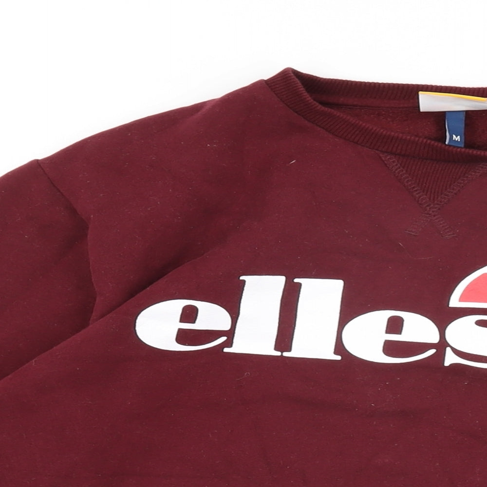 ellesse Mens Red Cotton Pullover Sweatshirt Size M
