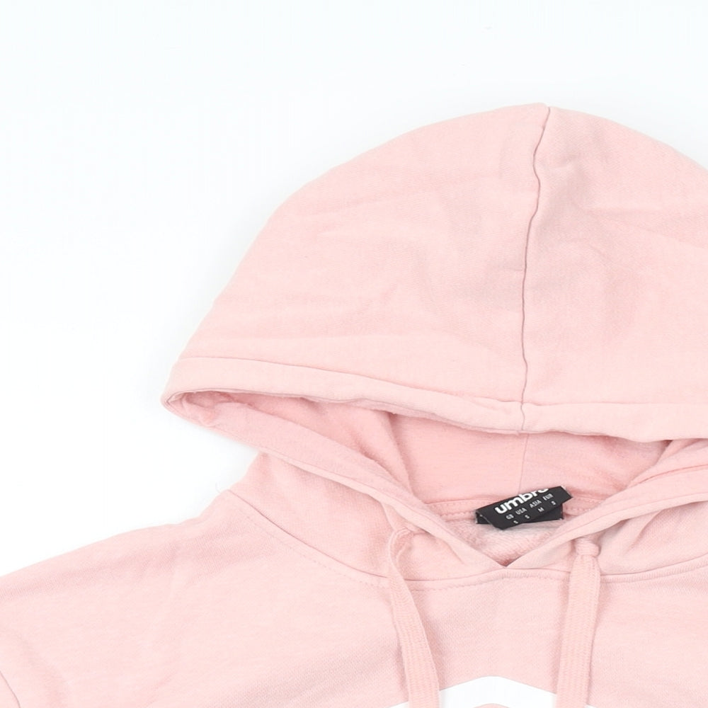 Umbro Womens Pink Cotton Pullover Hoodie Size S Pullover