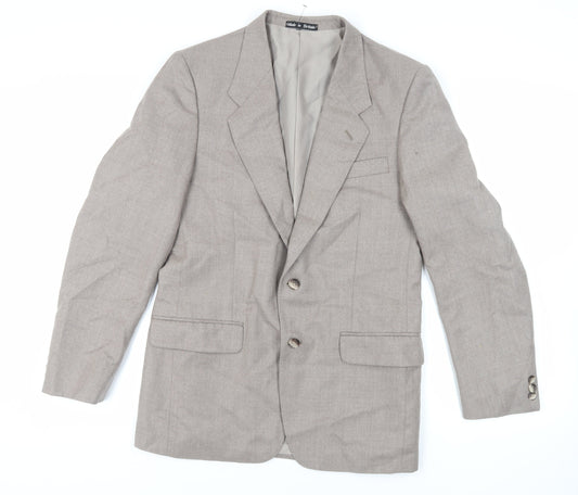 Dunn & Co Mens Beige Wool Jacket Suit Jacket Size 38 Regular
