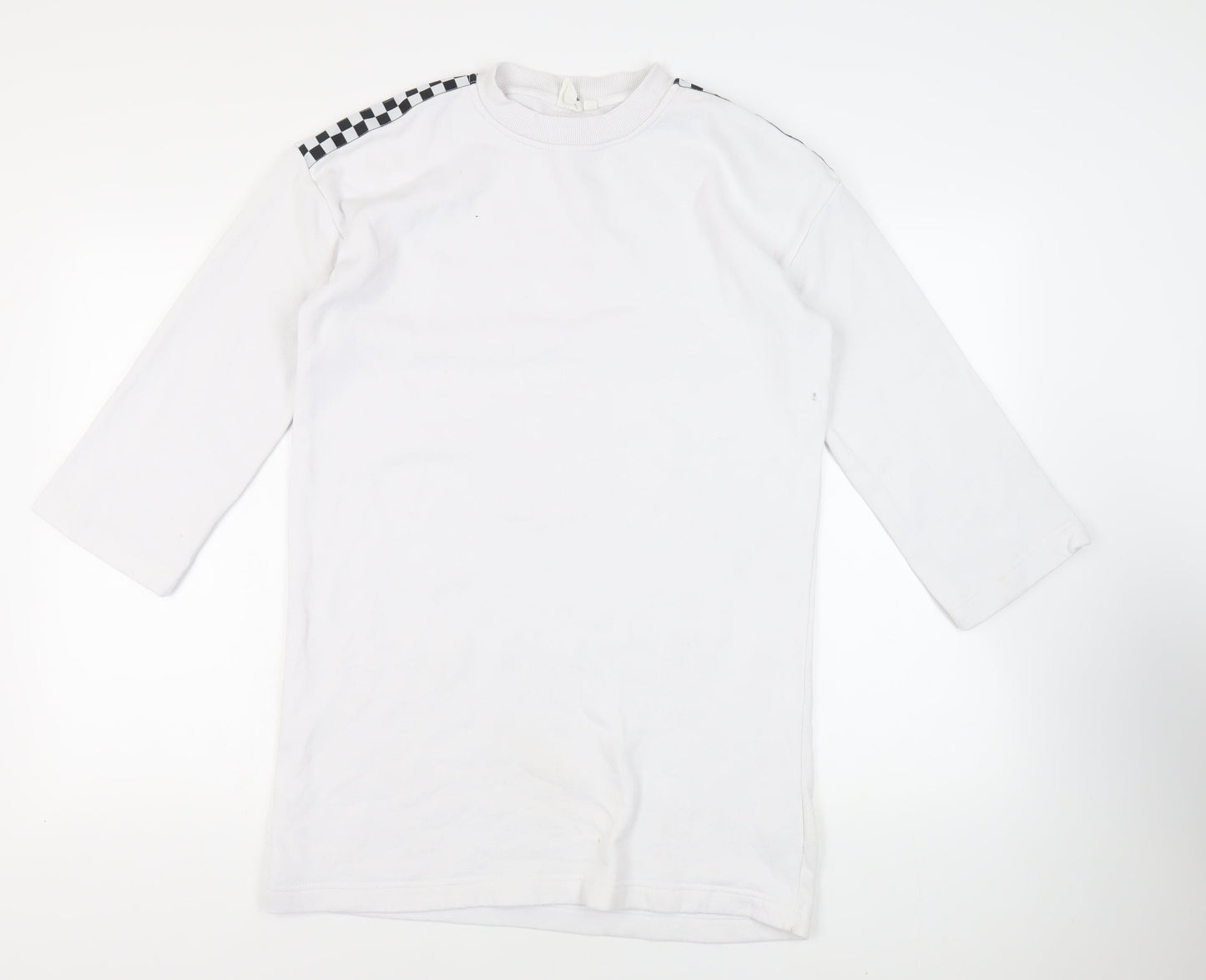 VANS Womens White Cotton Pullover Sweatshirt Size S Pullover - Logo
