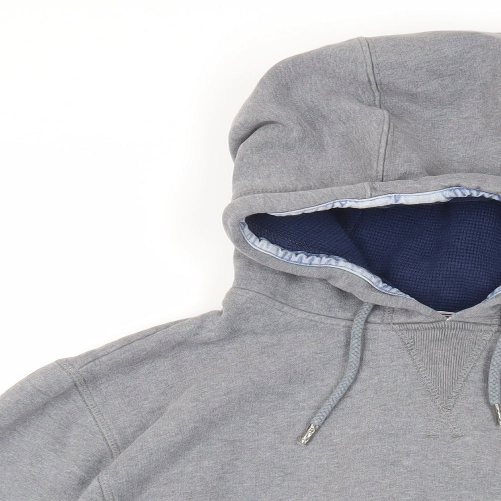 Crew Clothing Womens Grey Cotton Pullover Hoodie Size M Pullover - Logo Pockets
