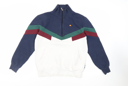 ellesse Mens Blue Cotton Pullover Sweatshirt Size S - Logo