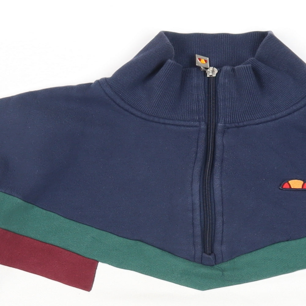 ellesse Mens Blue Cotton Pullover Sweatshirt Size S - Logo