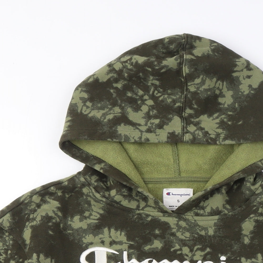 Champion Green Camouflage Hoodie Unisex S