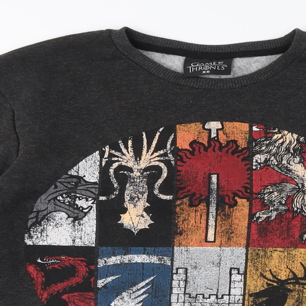 Game of Thrones Unisex Black XS Sweatshirt Pullover