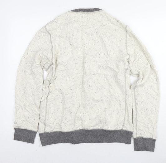 Mango Mens Beige Cotton Pullover Sweatshirt Size L