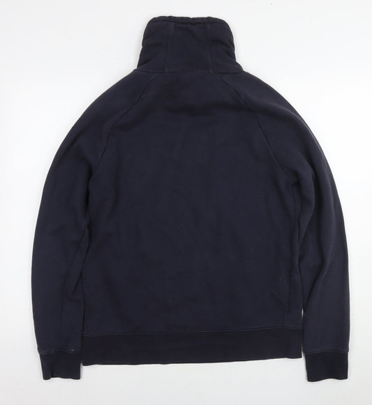H&M Mens Blue Cotton Pullover Hoodie Size L - Explore Discover