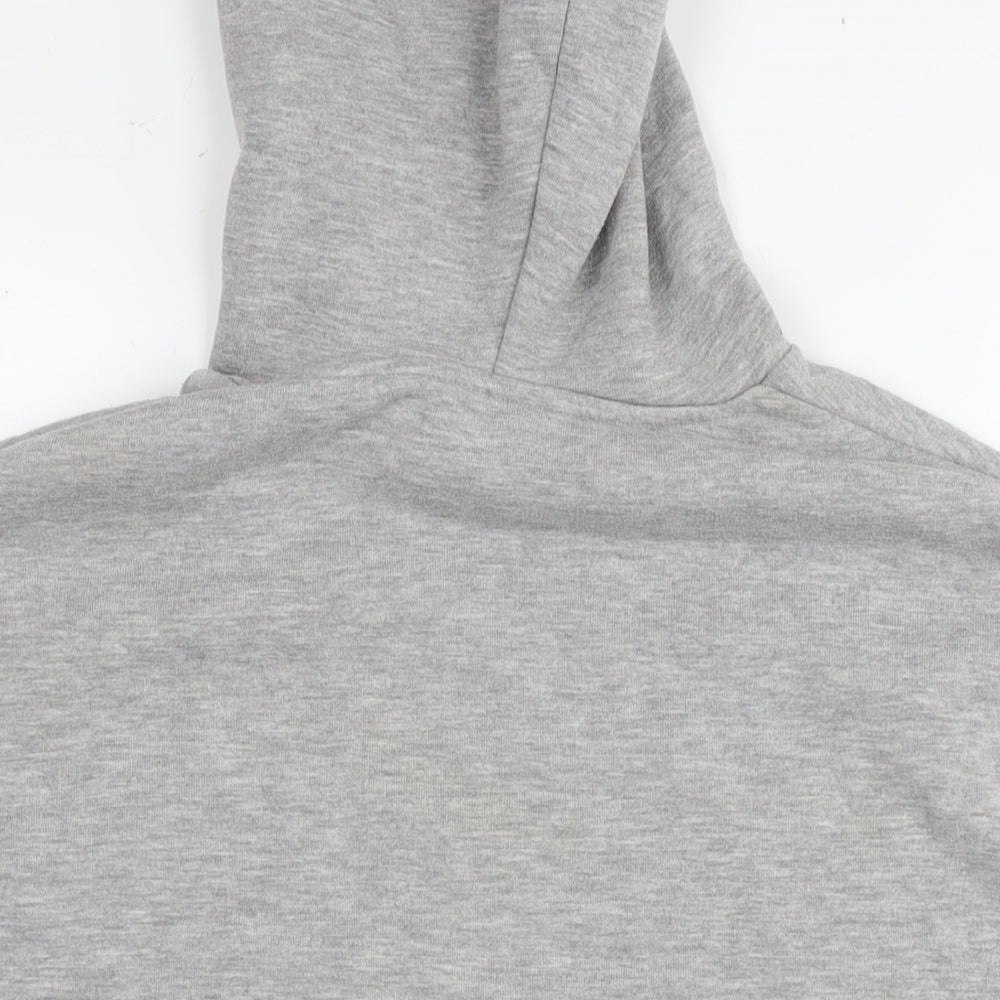Brand and care label for ASOS women’s black cotton pullover hoodie, size XL, pullover