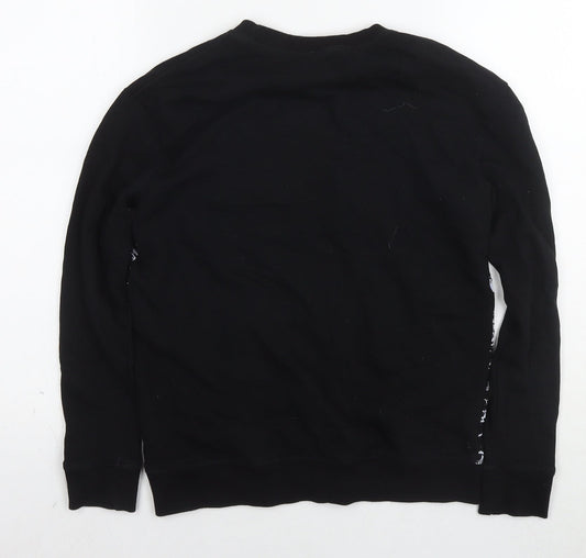 H&M Boys Black Cotton Pullover Sweatshirt Size 11-12 Years Pullover - Forevs Flash