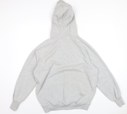 Twinzz Mens Grey Cotton Pullover Hoodie Size L
